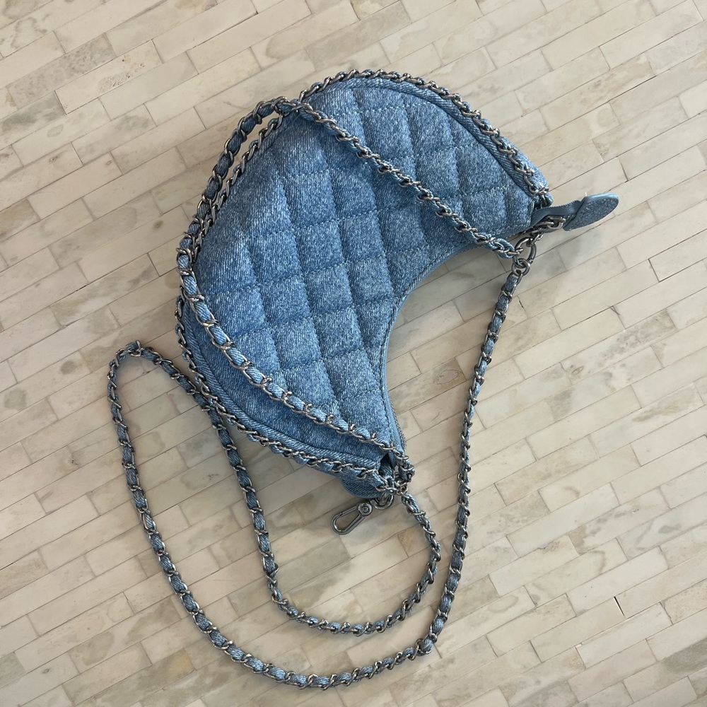 Denim Blue Quilted Women's Bag